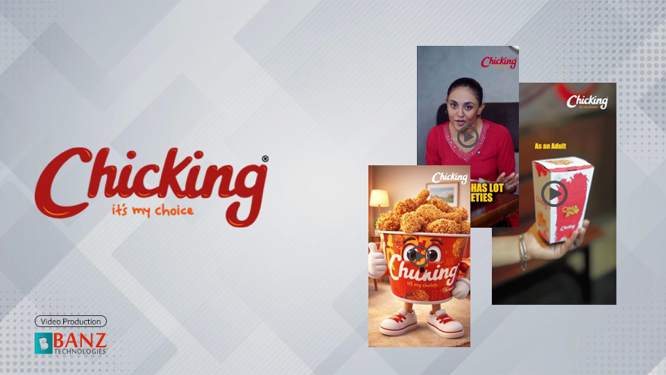 Chicking video production for social media including food commercials product videos and promotional content